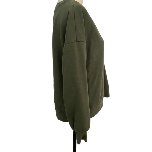 Madewell Women’s V-Neck Sweater Sweatshirt Sz Medium Olive Green - Picture 5 of 11